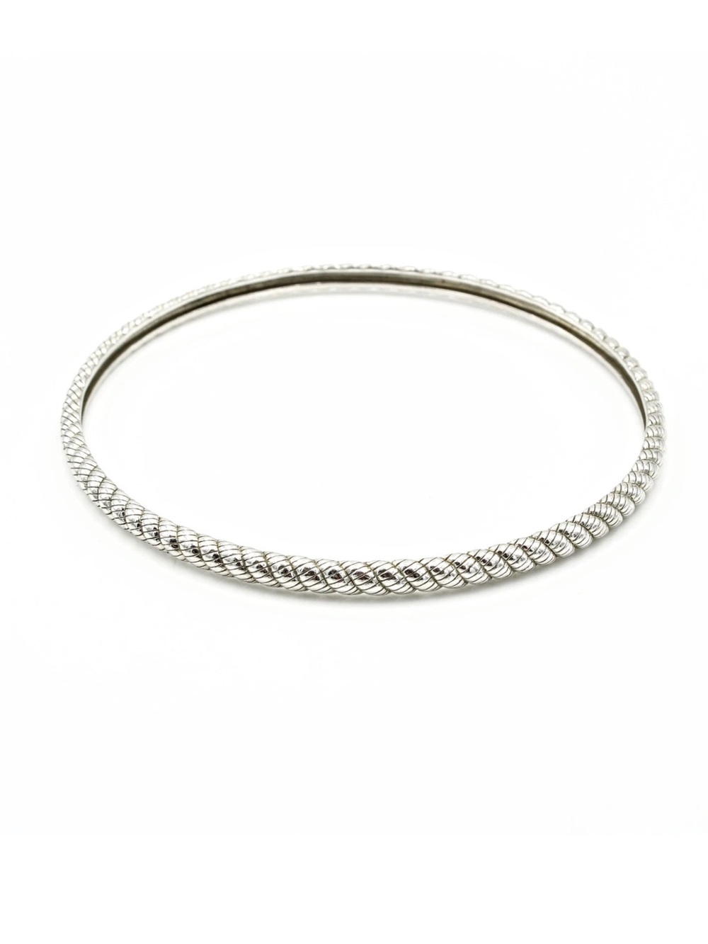 Judith Ripka sterling silver cable bangle bracelet